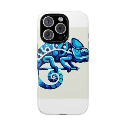 Vibrant 3D Chameleon Phone Case for Stylish Protection with Unique Blue Animal Design Compatible with iPhone 13, 14, 15 & 16 – All Models Including Pro, Pro Max & Plus