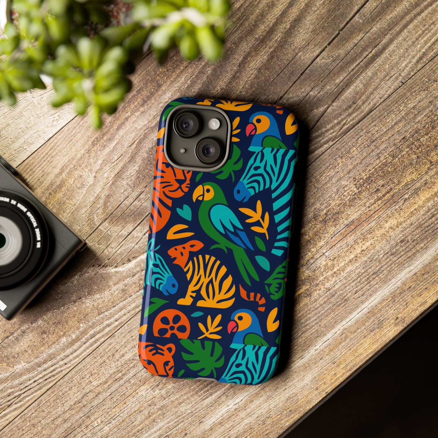 vibrant 3d animal print phone case for stylish protection – unique accessory for men and women compatible with iphone 13, 14, 15 & 16 – all models including pro, pro max & plus