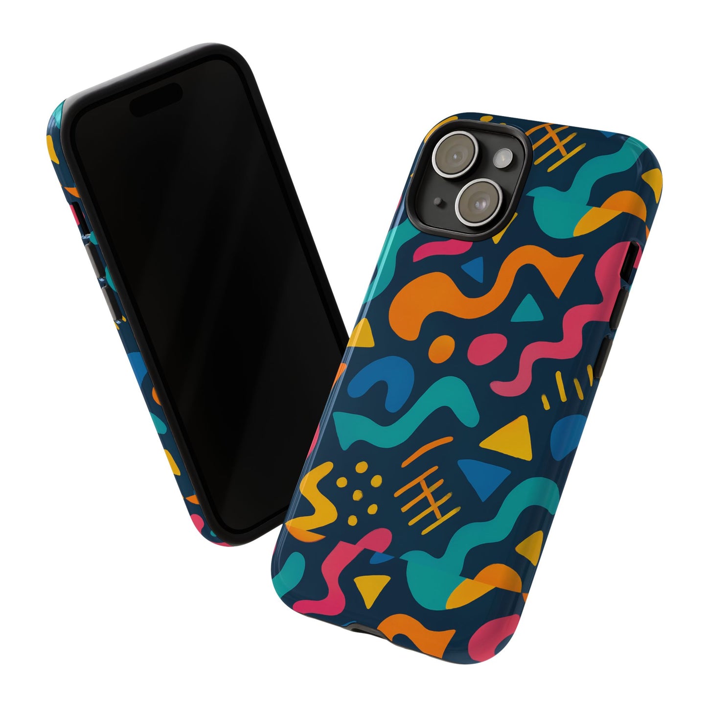 vibrant abstract protective phone case with bold 3d design for unique expression and stylish protection compatible with iphone 13, 14, 15 & 16 – all models including pro, pro max & plus
