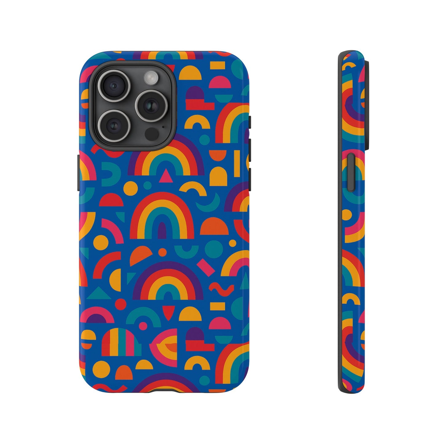 rainbow 3d wrap protective phone case stylish accessory for adults and teens compatible with iphone 13, 14, 15 & 16 – all models including pro, pro max & plus