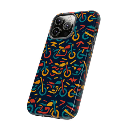 Vibrant Multicolour Motorcycle Design Protective Phone Case for Stylish Protection – Compatible with iPhone 13, 14, 15 & 16 – All Models Including Pro, Pro Max & Plus