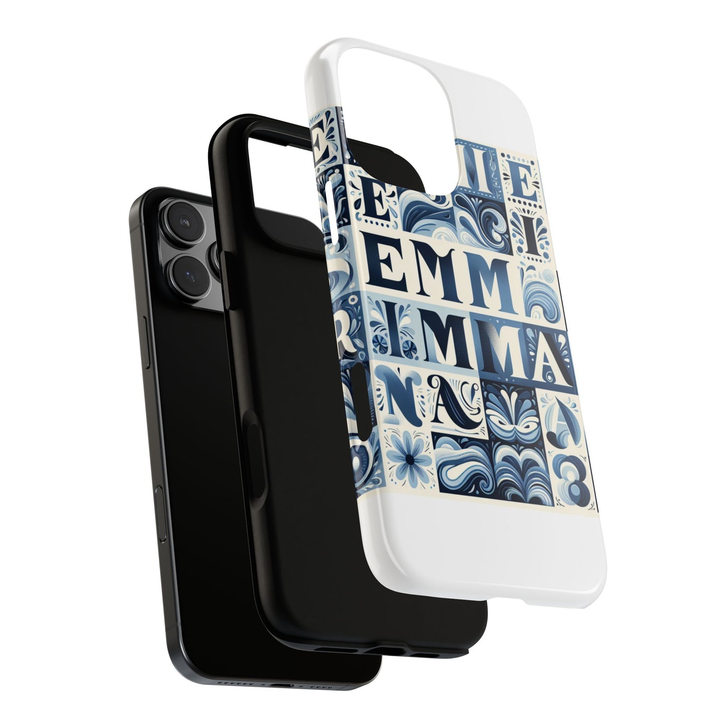 vibrant 3d alphabet design protective phone case in blue for stylish smartphone accessories compatible with iphone 13, 14, 15 & 16 – all models including pro, pro max & plus