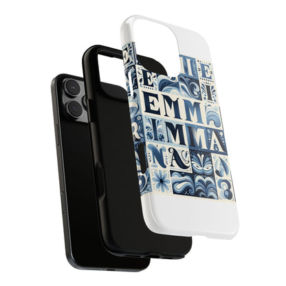 Vibrant 3D Alphabet Design Protective Phone Case in Blue for Stylish Smartphone Accessories Compatible with iPhone 13, 14, 15 & 16 – all models including Pro, Pro Max & Plus