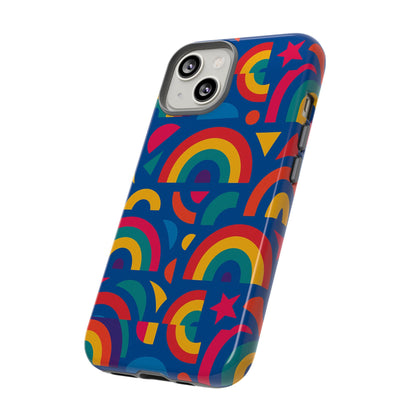 Vibrant 3D Geometric Phone Case in Multicolour Design for Stylish Protection Compatible with iPhone 13, 14, 15 & 16 – all models including Pro, Pro Max & Plus