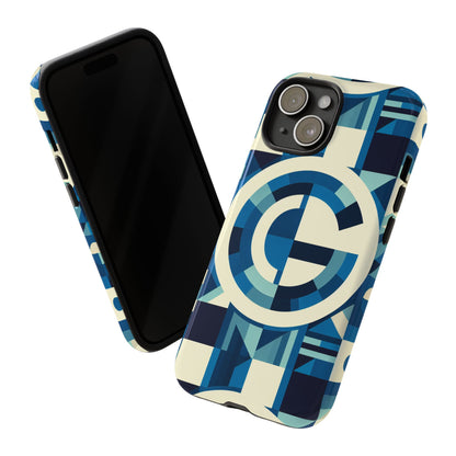 Letter Blue Alphabet G Phone Case with 3D Wrap and Shock Absorption for Kids and Teens Stylish Protective Cover for Smartphones