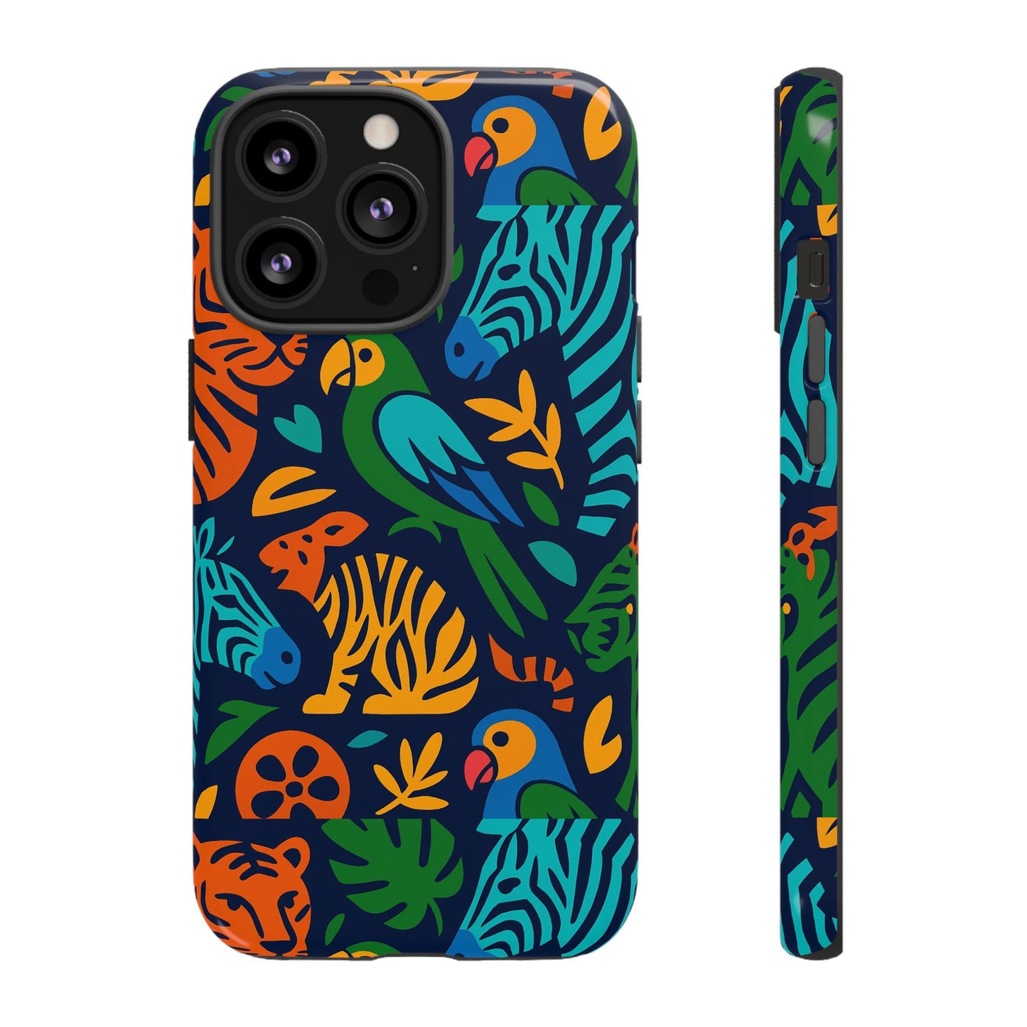 vibrant 3d animal print phone case for stylish protection – unique accessory for men and women compatible with iphone 13, 14, 15 & 16 – all models including pro, pro max & plus