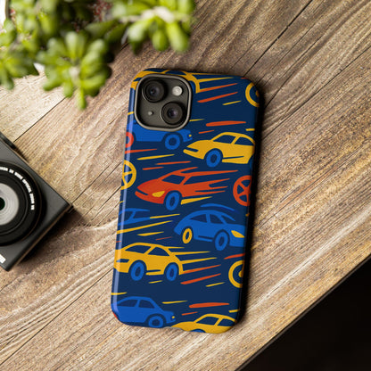 Vibrant 3D Car Design Protective Phone Case for Smartphones Stylish Accessory for Expressive Individuals Compatible with iPhone 13, 14, 15 & 16 – all models including Pro, Pro Max & Plus
