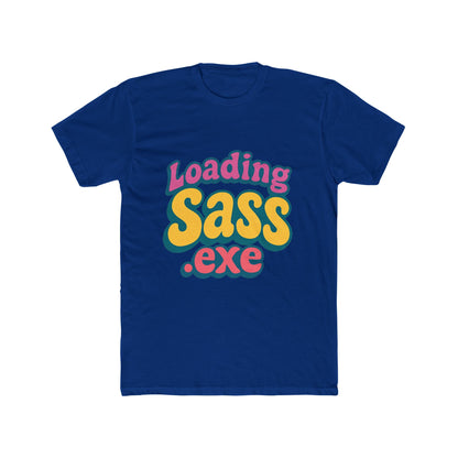 Loading Sass .Exe Meme Multicolor 1 Unisex T-Shirt – Funny Graphic Tee for All Genders, Trendy Viral Print, Comfortable Cotton Casual Wear