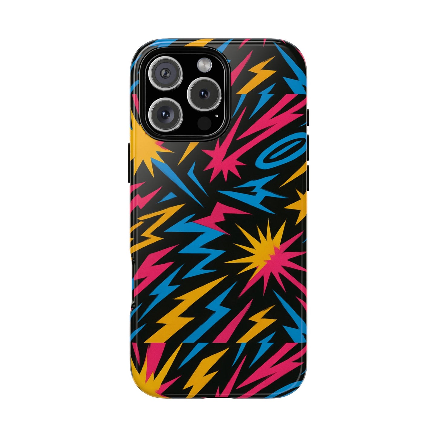 multicolour cartoon 3d wrap protective phone case – funky lightning design for trendy individuals – stylish protection compatible with iphone 13, 14, 15 & 16 – all models including pro, pro max & plus