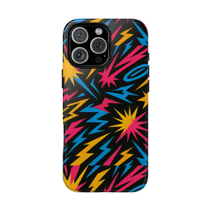 Multicolour Cartoon 3D Wrap Protective Phone Case – Funky Lightning Design for Trendy Individuals – Stylish Protection Compatible with iPhone 13, 14, 15 & 16 – All Models Including Pro, Pro Max & Plus
