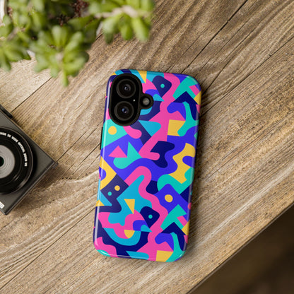 Vibrant Abstract Pattern Protective Phone Case Stylish Accessory for Unique Expression Compatible with iPhone 13, 14, 15 & 16 – All Models Including Pro, Pro Max & Plus