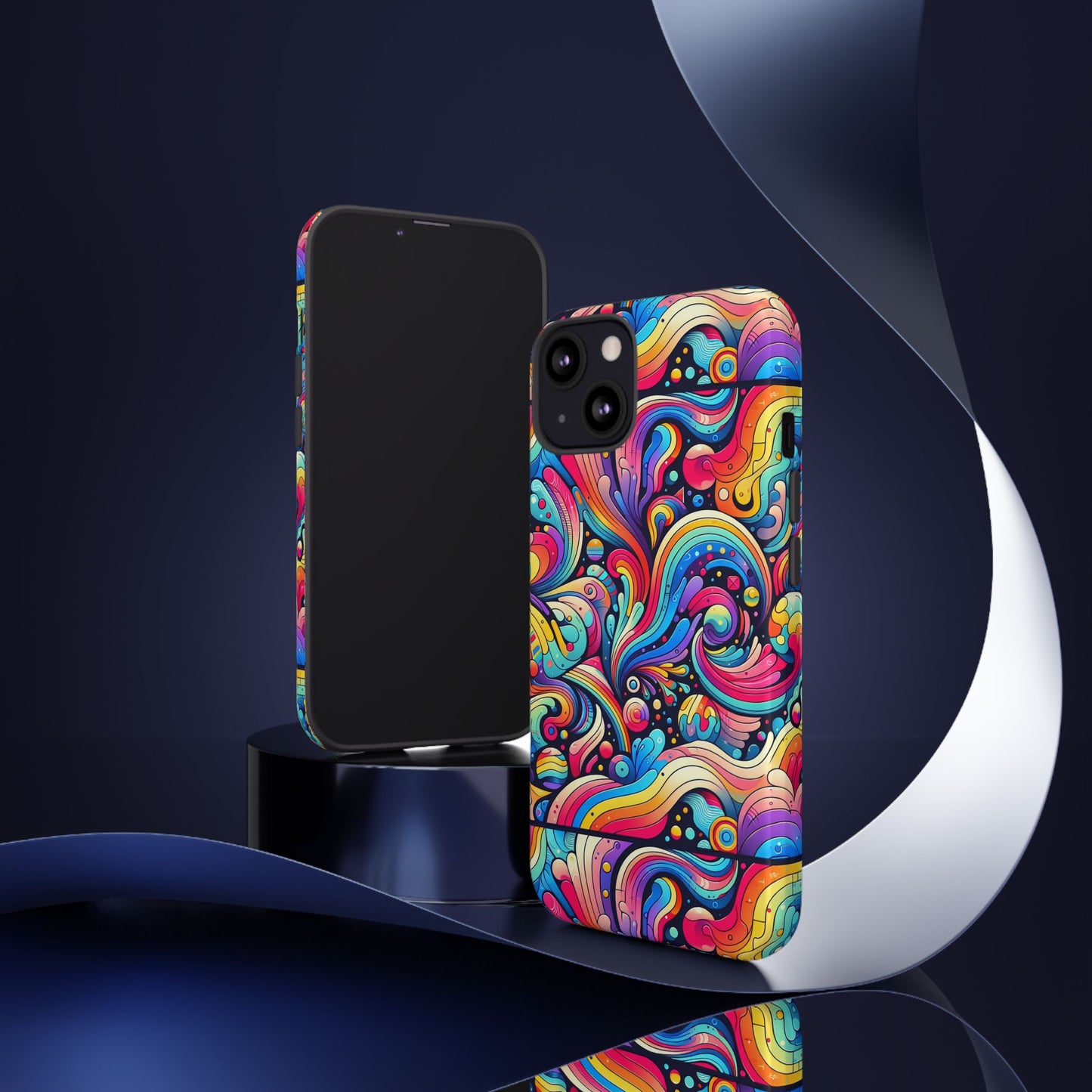 pattern image 2 vibrant 3d phone case for anime and comic fans with abstract art design compatible with iphone 13, 14, 15 & 16 – all models including pro, pro max & plus