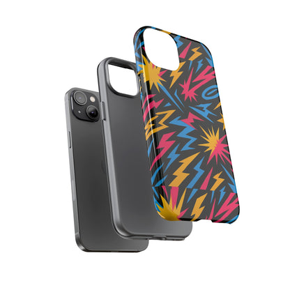 Multicolour Cartoon 3D Wrap Protective Phone Case – Funky Lightning Design for Trendy Individuals – Stylish Protection Compatible with iPhone 13, 14, 15 & 16 – All Models Including Pro, Pro Max & Plus