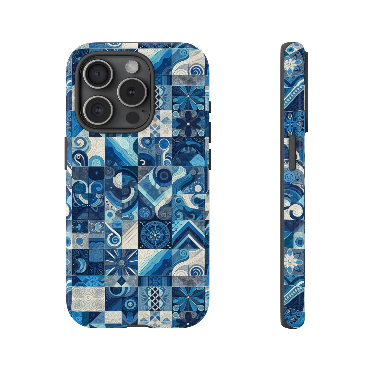 pattern image 8 vibrant 3d phone case for anime and comic fans with geometric art finish compatible with iphone 13, 14, 15 & 16 – all models including pro, pro max & plus