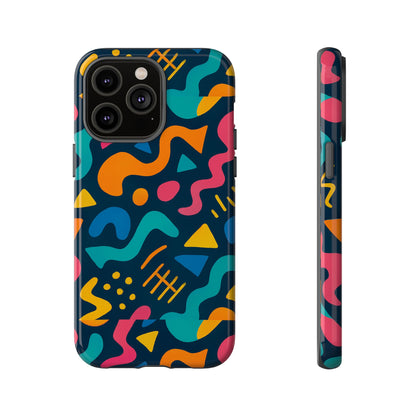 Vibrant Abstract Protective Phone Case with Bold 3D Design for Unique Expression and Stylish Protection Compatible with iPhone 13, 14, 15 & 16 – all models including Pro, Pro Max & Plus