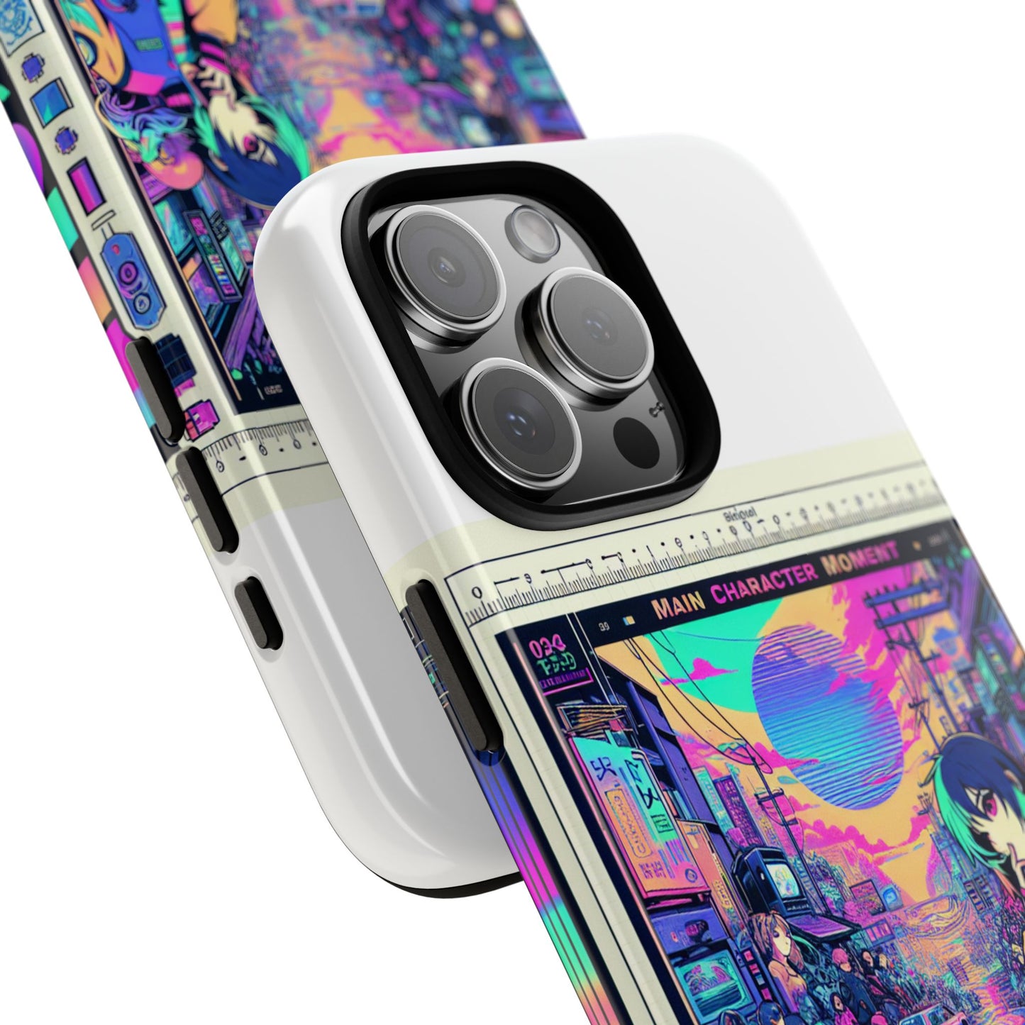 main character moment protective phone case, 3d wrap design, durable tpu silicone, uv protected, anime and comic inspired, unique gift for tech enthusiasts