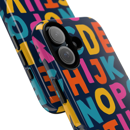 Multicolour Alphabet 3D Wrap Protective Phone Case for Unique Style and Playful Expression Compatible with iPhone 13, 14, 15 & 16 – All Models Including Pro, Pro Max & Plus