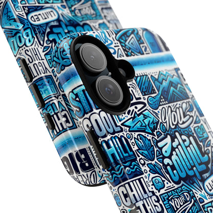 Blue Pattern Image 23 Phone Case for Mobile Phones Shockproof TPU Cover with Vivid 3D Wrap Design and Retro Anime Comic Style