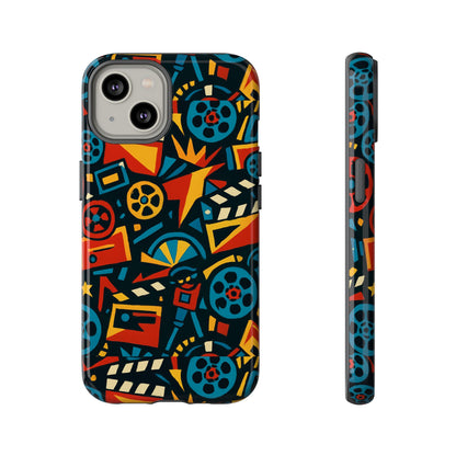 Vibrant Retro Movie-Inspired Protective Phone Case with 3D Design for Stylish Protection Compatible with iPhone 13, 14, 15 & 16 – All Models Including Pro, Pro Max & Plus