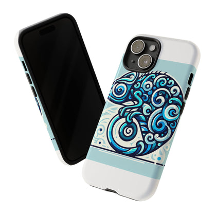 Vibrant 3D Wrap Protective Phone Case with Playful Chameleon Design in Blue – Unique Accessory for Self-Expression Compatible with iPhone 13, 14, 15 & 16 – all models including Pro, Pro Max & Plus