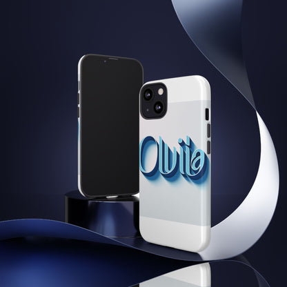 Vibrant 3D Typography Phone Case in Blue for Stylish Protection – Unique Accessory for Self-Expression Compatible with iPhone 13, 14, 15 & 16 – All Models Including Pro, Pro Max & Plus