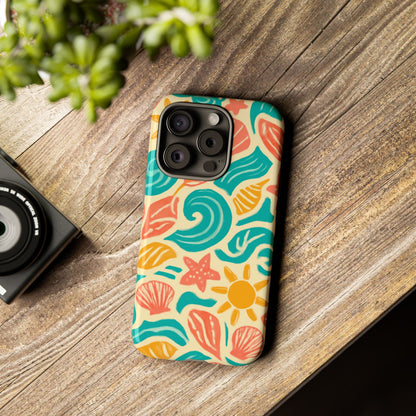 Vibrant Beach Style Protective Phone Case with 3D Wrap Design for Stylish Protection – Compatible with iPhone 13, 14, 15 & 16 – All Models Including Pro, Pro Max & Plus