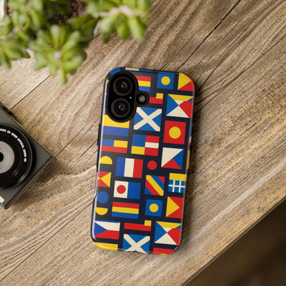 Multicolour Geometric Protective Phone Case for Smartphones, Stylish Protection and Unique Design, Compatible with iPhone 13, 14, 15 & 16 – all models including Pro, Pro Max & Plus