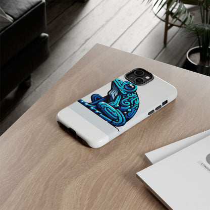 Vibrant Blue Frog 3D Wrap Phone Case for Unique Accessories Retro Style Compatible with iPhone 13, 14, 15 & 16 – All Models Including Pro, Pro Max & Plus