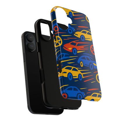 Vibrant 3D Car Design Protective Phone Case for Smartphones Stylish Accessory for Expressive Individuals Compatible with iPhone 13, 14, 15 & 16 – all models including Pro, Pro Max & Plus
