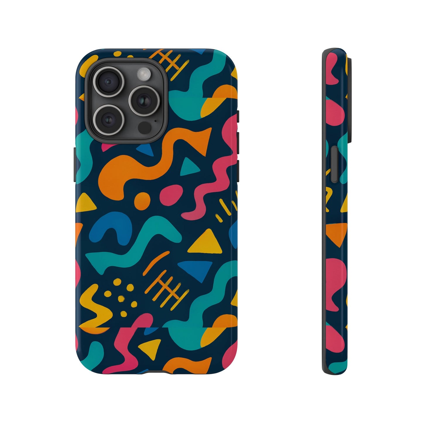 vibrant abstract protective phone case with bold 3d design for unique expression and stylish protection compatible with iphone 13, 14, 15 & 16 – all models including pro, pro max & plus
