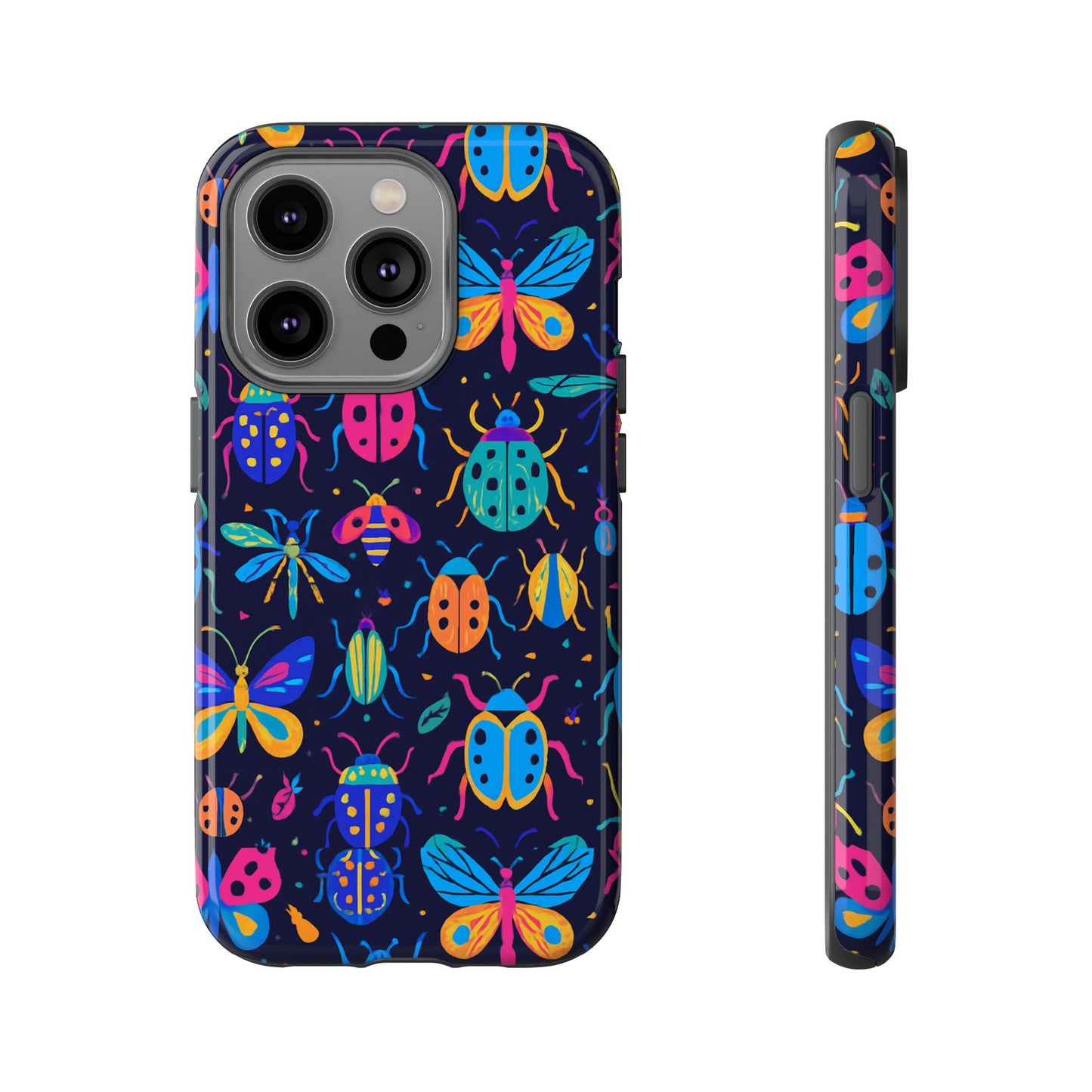 vibrant 3d insect design phone case for stylish protection and unique aesthetic compatible with iphone 13, 14, 15 & 16 – all models including pro, pro max & plus