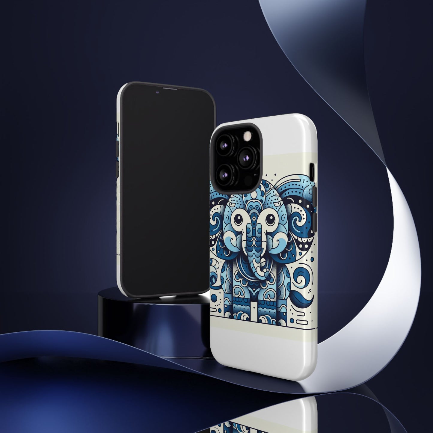 vibrant 3d elephant print protective phone case with colourful graphic design – stylish accessory compatible with iphone 13, 14, 15 & 16 – all models including pro, pro max & plus