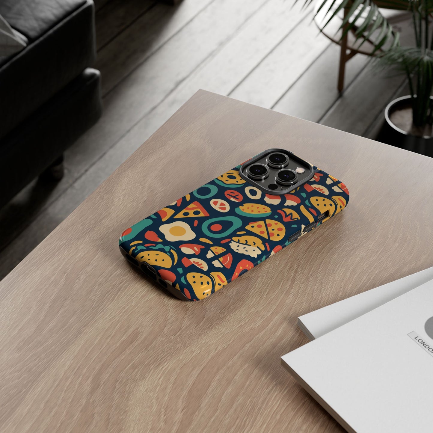 vibrant food-themed protective phone case with 3d design for stylish protection compatible with iphone 13, 14, 15 & 16 – all models including pro, pro max & plus