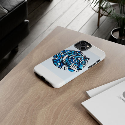 Vibrant 3D Wrap Protective Phone Case with Unique Blue Lion Design for Stylish Expression and Fun Accessories Compatible with iPhone 13, 14, 15 & 16 – all models including Pro, Pro Max & Plus
