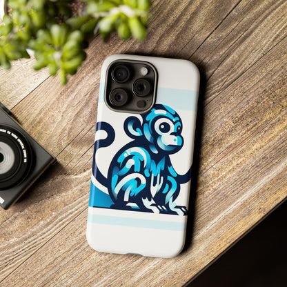 Vibrant 3D Monkey-Inspired Phone Case for Stylish Protection in Blue – Unisex Design Compatible with iPhone 13, 14, 15 & 16 – All Models Including Pro, Pro Max & Plus