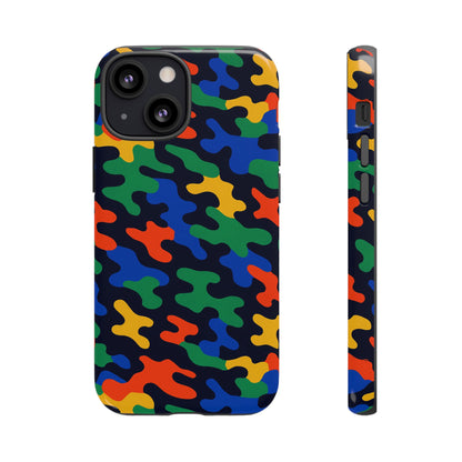Multicolour Camouflage Protective Phone Case with 3D Wrap Design for Stylish Smartphone Protection Compatible with iPhone 13, 14, 15 & 16 – All Models Including Pro, Pro Max & Plus