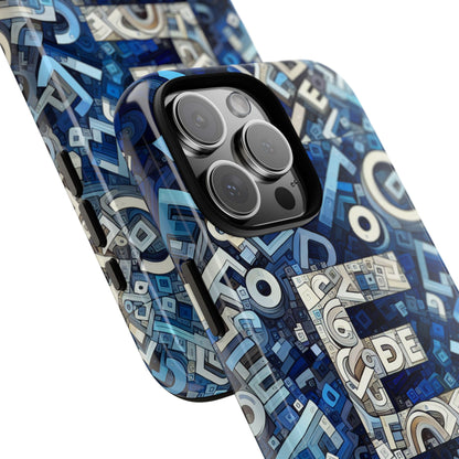 Blue Alphabet E Phone Case with 3D Wrap Design for Stylish Protection and Personalised Tech Accessory for Men and Women
