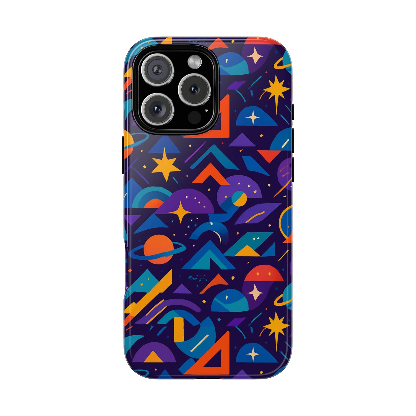 vibrant geometric 3d wrap protective phone case for unique accessories lovers compatible with iphone 13, 14, 15 & 16 – all models including pro, pro max & plus