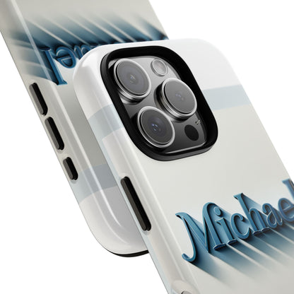 3D Textured Protective Phone Case in Blue and White, Stylish Accessory for Creative Individuals, Compatible with iPhone 13, 14, 15 & 16 – all models including Pro, Pro Max & Plus