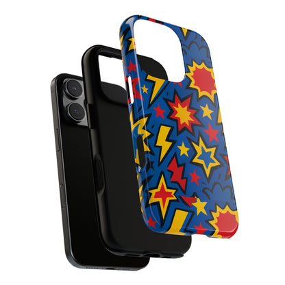 Vibrant 3D Superhero Design Protective Phone Case for Fun Retro Style and Unique Expression Compatible with iPhone 13, 14, 15 & 16 – All Models Including Pro, Pro Max & Plus