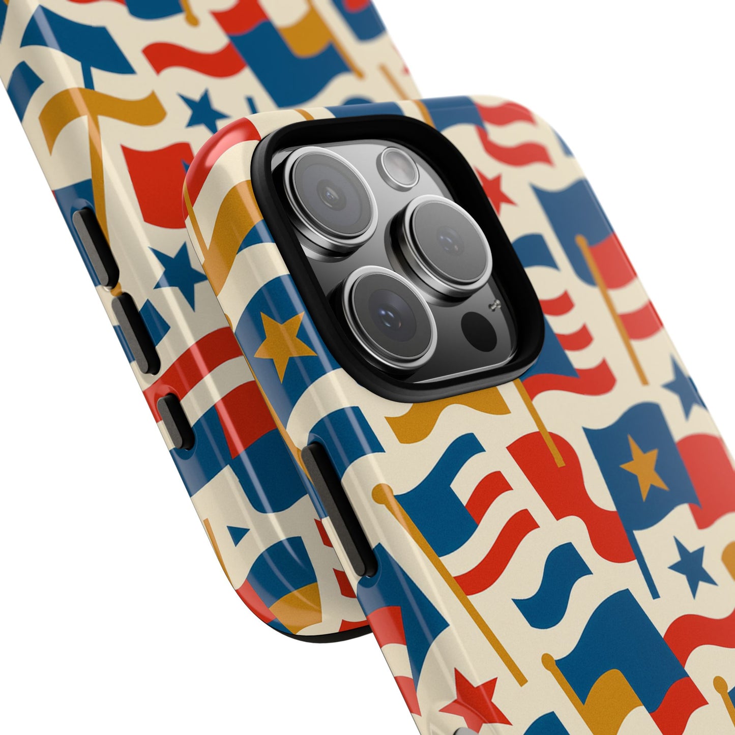 multicolour flag print protective phone case – stylish durable design for unique self-expression compatible with iphone 13, 14, 15 & 16 – all models including pro, pro max & plus