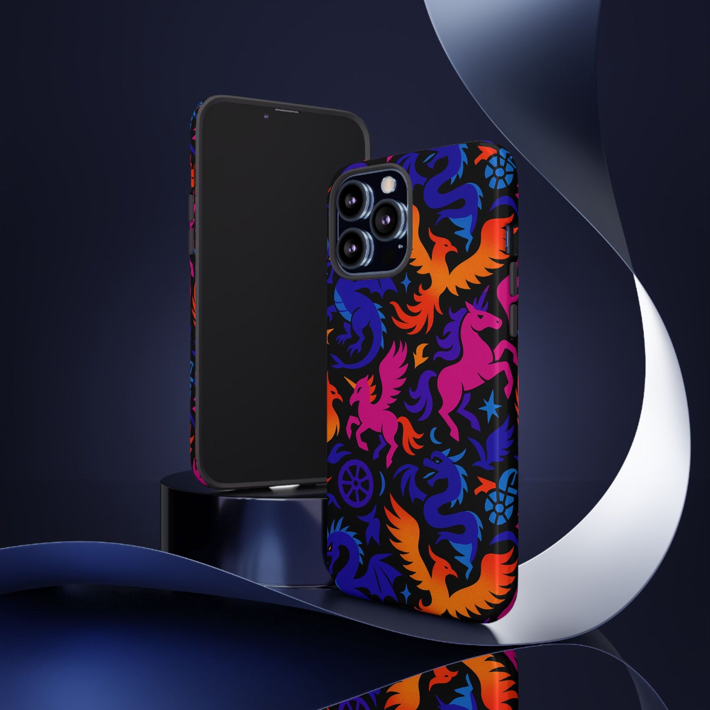 vibrant 3d fantasy design protective phone case for stylish protection compatible with iphone 13, 14, 15 & 16 – all models including pro, pro max & plus