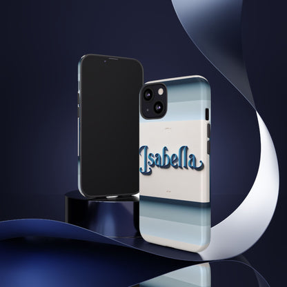 Name Isabella Blue Phone Case with 3D Wrap and Vibrant Anime Inspired Design for Stylish Protection and Personalised Smartphone Accessory
