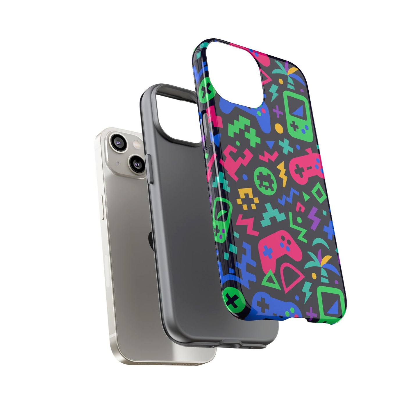 vibrant 3d gaming design protective phone case for creative expression and stylish protection, compatible with iphone 13, 14, 15 & 16 – all models including pro, pro max & plus