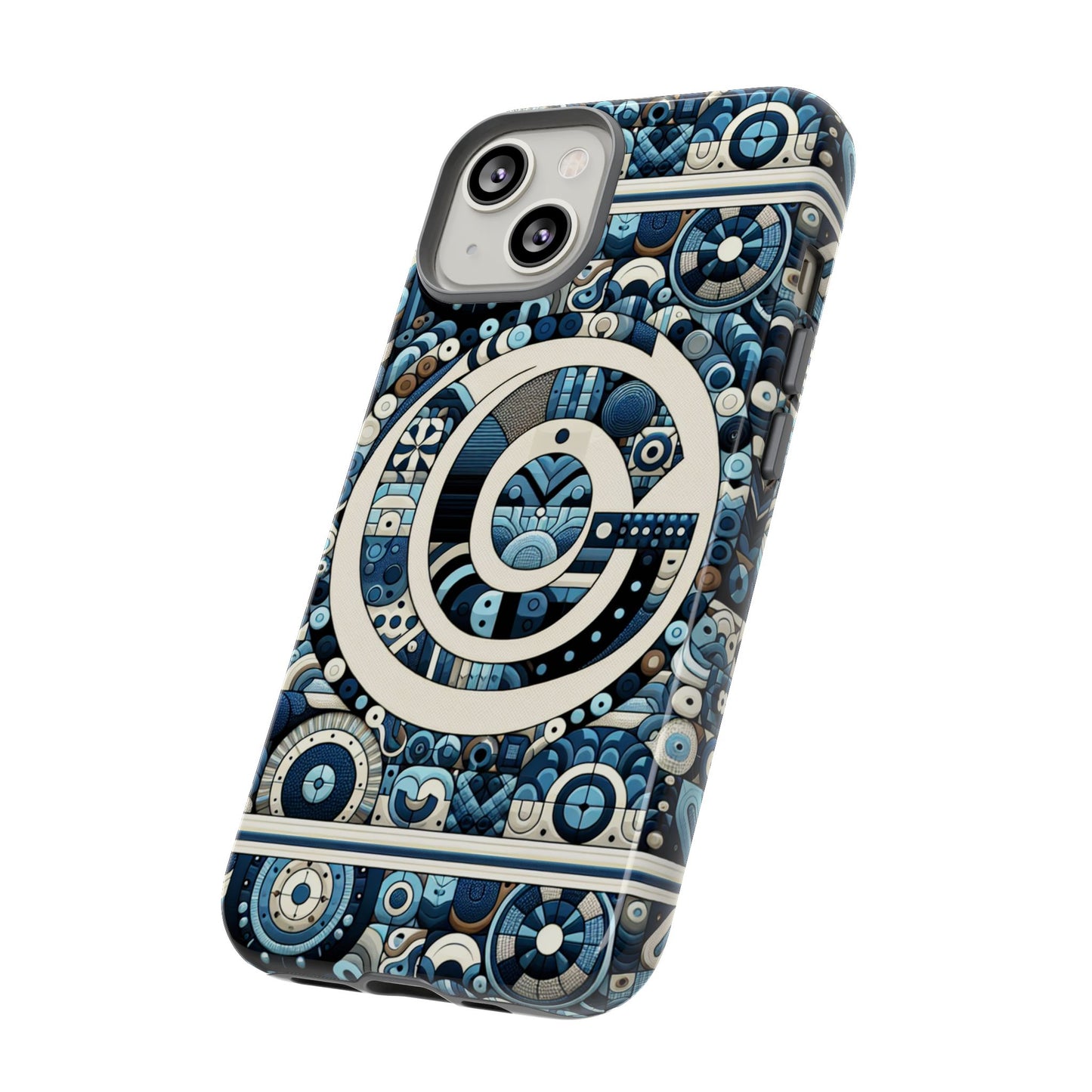 blue letter alphabet c phone case for smartphone protection shock absorption durable silicone cover with 3d wrap design