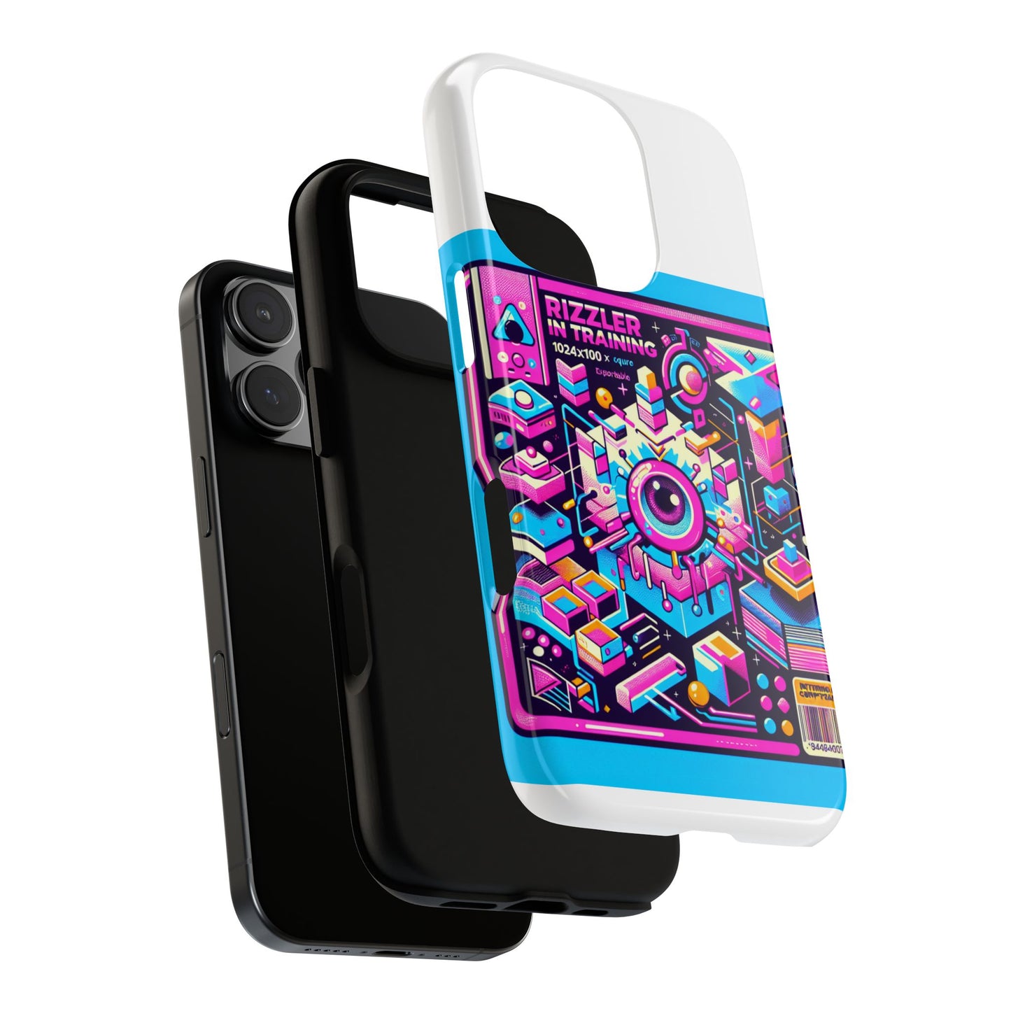 rizzler in training 3d wrap protective phone case for anime lovers