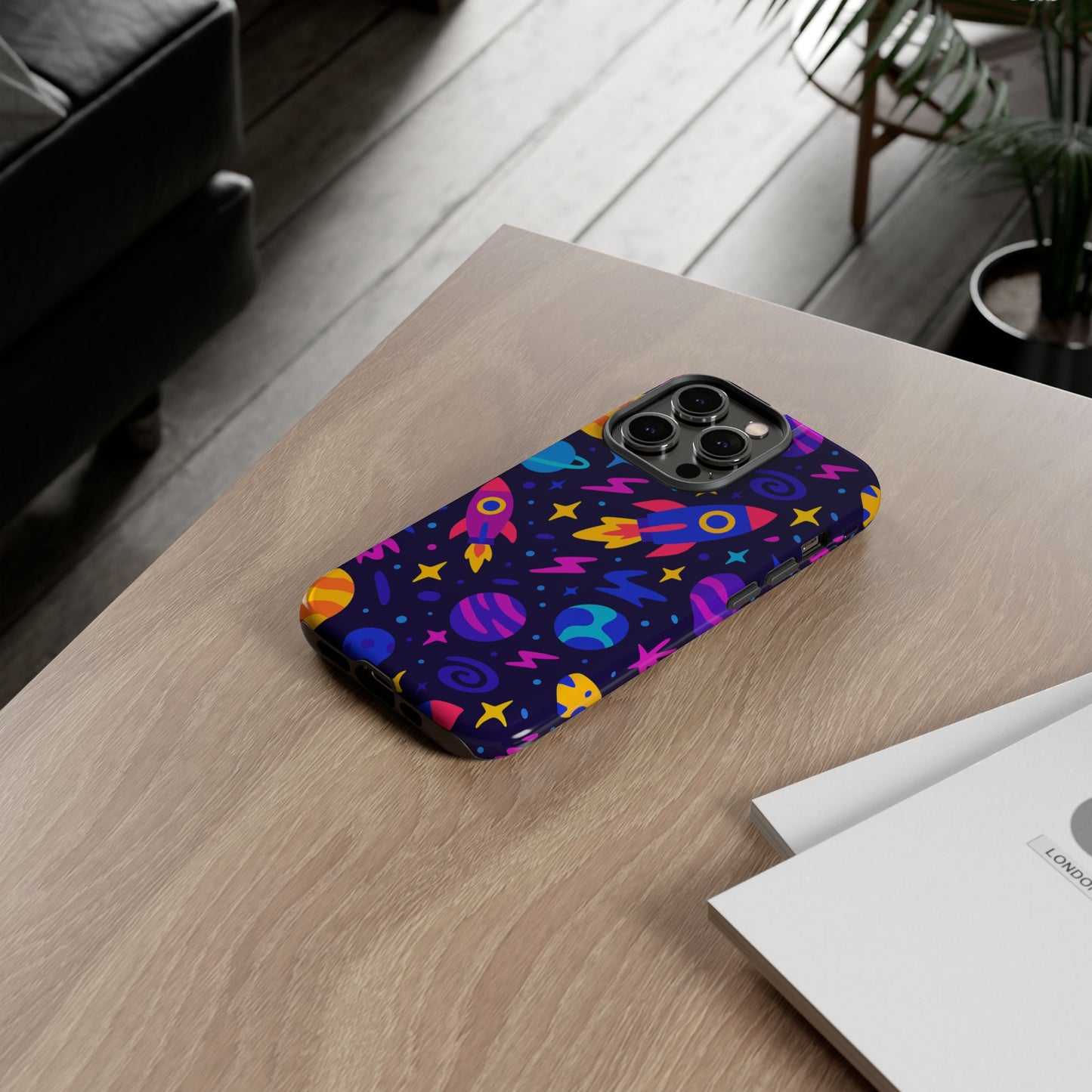 vibrant 3d wrap protective phone case with playful space theme for stylish self-expression compatible with iphone 13, 14, 15 & 16 – all models including pro, pro max & plus