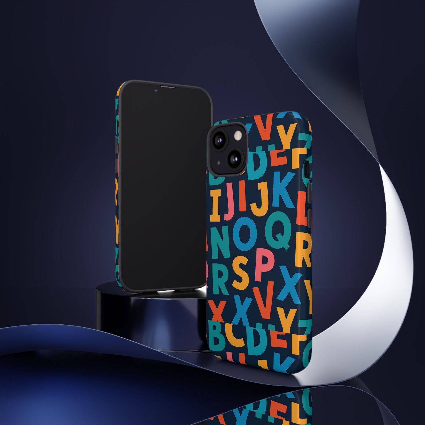 multicolour 3d letter print protective phone case for creative style and individuality compatible with iphone 13, 14, 15 & 16 – all models including pro, pro max & plus