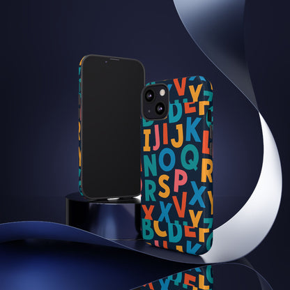 Multicolour 3D Letter Print Protective Phone Case for Creative Style and Individuality Compatible with iPhone 13, 14, 15 & 16 – all models including Pro, Pro Max & Plus