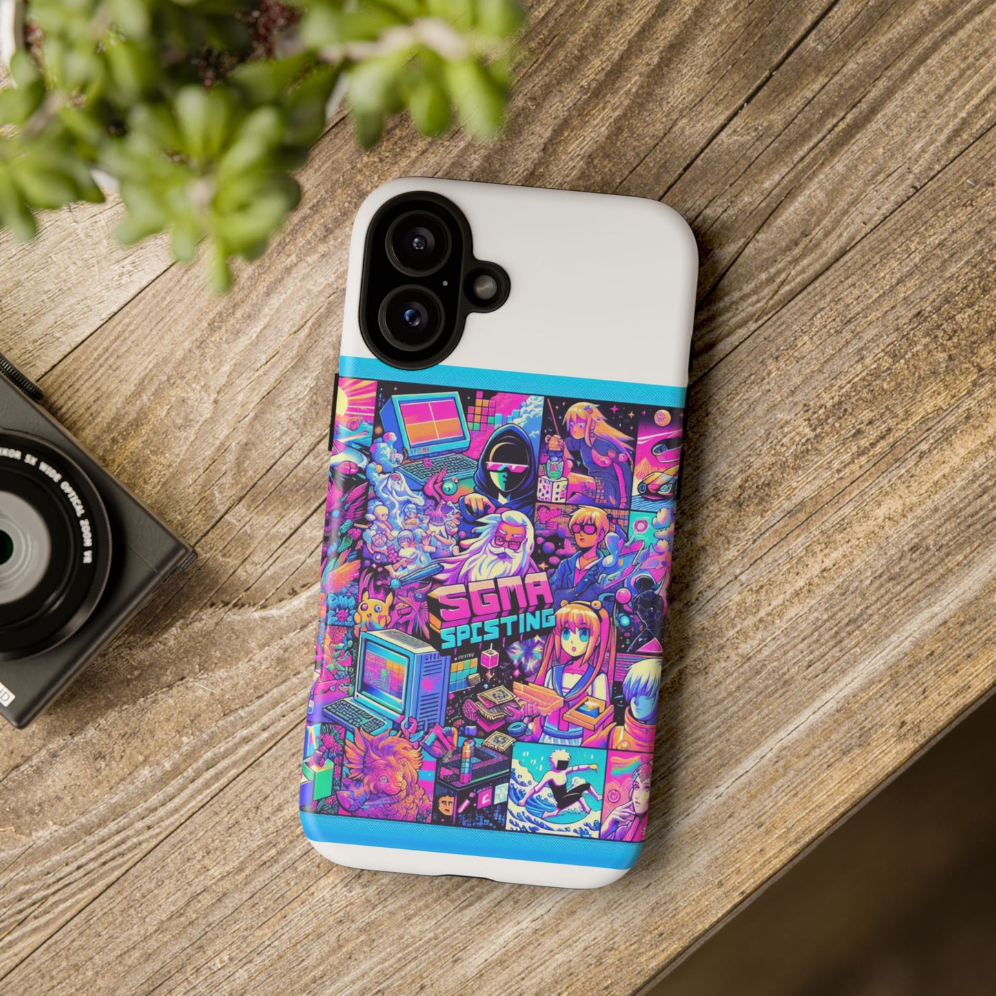 sigma sprinting vibrant protective phone case for smartphones, 3d wrap design with uv protection, durable shock absorbent material, ideal gift for anime and comic lovers